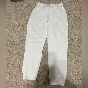 Lululemon brushed softstreme ribbed high rise jogger white opal